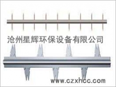 我公司生產(chǎn)：陽極板（C480、Z385、C390、ZT24、W型）RS型芒刺線、BS型不銹鋼芒刺線、BS型芒刺線、八刺芒刺線、鋸齒線、魚骨針線、V15線、角鋼芒刺線、鋼絲繩芒刺線、星型線等陰極線，